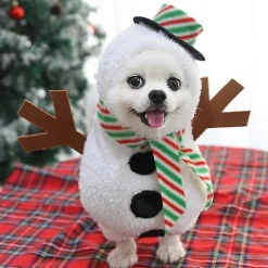 Jul Snögubbe Husdjursdräkt$hund Snögubbe Dräkt$hund Jul Kläder Semester Hund Katt Husdjur För Jul Cosplay Husdjurskläder XL within 14-20 kg> Dräkter