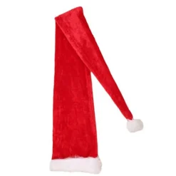 Jul Tomte Hatt Ultra Lång Plyschboll Dekor Tjock Håll Varm Halkfri Röd Festlig Nyår Party Cosplay Foto Rekvisita Högtid Huvudbonad B> Huvudbonader