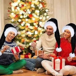 Jul Tomte Hattar Vuxen Jul Hattar-Lyxiga Tomte Hattar Fader Jul Hattar Plysch Tomte Hatt, Julhelg Hatt Tjockare Tomte Fancy Dress><noscript><img width=