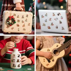 Juldekaler presenter husdjur katter och hundar DIY dekoration gitarr vattenkopp juldekaler><noscript><img width=