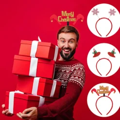 Juldekoration Filt Hårband Barn Huvudspänne Fest Fotorekvisita H><noscript><img width=