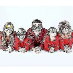 Vett Juldekoration Glasögon, 12 Delar Julglitter Party Glasögon Ram A><noscript><img width=