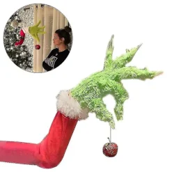DAO Juldekoration The Grinch Stal Christmas Tree Krans Plysch Hand Props [DB]> Tillbehör
