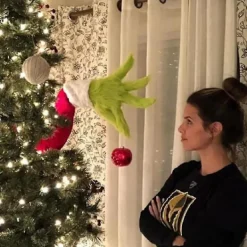 DAO Juldekoration The Grinch Stal Christmas Tree Krans Plysch Hand Props [DB]><noscript><img width=