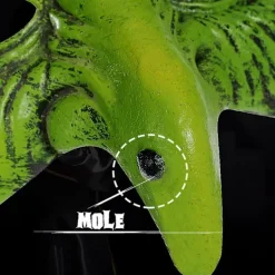 unbranded Juldekorationer Halloween 3d Halv ansiktshäxa Mask Pu-skum Realistisk Cosplay Mask Rekvvisita Fest><noscript><img width=