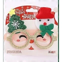 Juldekorationer paljettglasögon Julgran gubbe plastglasögon ram vuxna barn utklädnad julglasögon (snögubbe)> Tillbehör