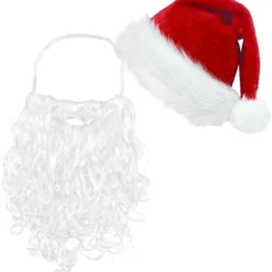 Juldekorationer Tomteluvor och skägg Julmössa Set Familjefest Presenter Snygg nyhet Kostymklänning för vuxna Tonåringar Barn Barn> Tillbehör