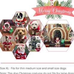 GGNO Juldräkt för hundar, Santa Claus-dräkt med kappa> Dräkter