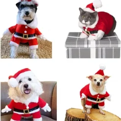 GGNO Juldräkt för hundar, Santa Claus-dräkt med kappa><noscript><img width=