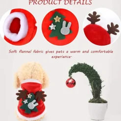 Juldräkt för katt och hund, polyester älg juldräkt för husdjur><noscript><img width=