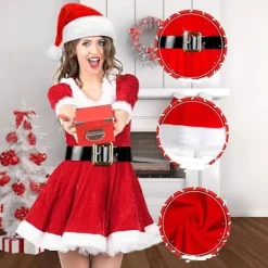 Juldräkter 2025, festdräkter, tomteklänningar och föreställningsdräkter för vuxna kvinnor. L><noscript><img width=