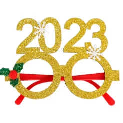 KOOLMEI Julglasögon 2023 Gott Nytt År Glitter Glasögon Ram Fotorekvisita none><noscript><img width=