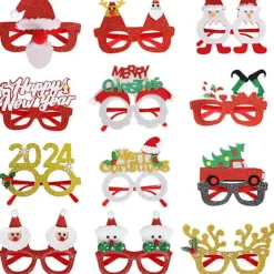 KOOLYOU Julglasögon,12 st Julfest Glasögon Kreativ Rolig Dräkt Glasögon Nyhet Julfest Glasögon För Barn Vuxna Gott Nytt Ye> Tillbehör