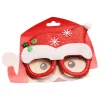 Julglitter Plastglasögonbåge Söt tecknad tomtehatt Krans Renhorn Xmas Tree Glasögon Holiday Party Favors Cosplay Kostym Rekvisita> Tillbehör