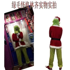 Julgrinch Cosplay-set för barn/vuxna - Perfekt XXL><noscript><img width=