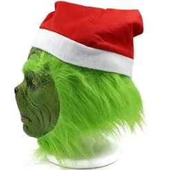 Julgrön Hårmonstermask Fest Grinch Handske Grinch Mask Grön Hårmonster Green Hair Monster><noscript><img width=