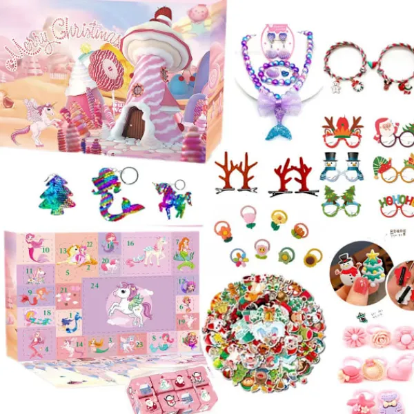 Jul-Halloween Kalender Nedräkning Enhörning Blind Box Ornament Flickor Semester Present Leksaker> Smink