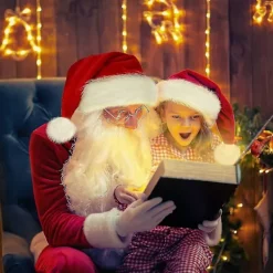 Julhatt - Tomtehatt för Vuxna Unisex Sammet Komfort Extra Tjock Päls Julhatt><noscript><img width=