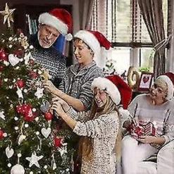 Julhatt - Tomtehatt för Vuxna Unisex Sammet Komfort Extra Tjock Päls Julhatt><noscript><img width=