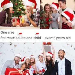 DAO Julhatt Julhatt med en konstgjord plyschboll på toppen, lämplig för tomtekostymer [DB]> Huvudbonader