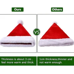 DAO Julhatt Julhatt med en konstgjord plyschboll på toppen, lämplig för tomtekostymer [DB]><noscript><img width=