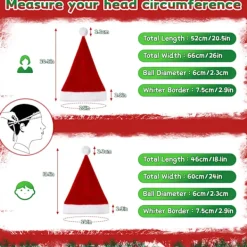 Julhatt, LED Tomtehatt - Unisex Plysch Tomtehatt Plysch Julhatt Cosplay Kostym för Julfest><noscript><img width=