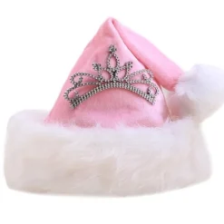 Julhatt Nyår Skepp Rosa Krona Jultomtehatt För Barn Barn Vuxen Semesterfest Present Dekoration> Huvudbonader