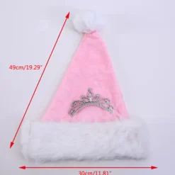 Julhatt Nyår Skepp Rosa Krona Jultomtehatt För Barn Barn Vuxen Semesterfest Present Dekoration><noscript><img width=