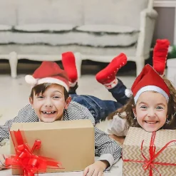 Julhatt 12-pack Plysch Tomtehattar För Juldräkt Julfesttillbehör Högtidsfest Favörer Vuxen Cosplay Tillbehör><noscript><img width=