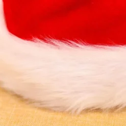 Julhatt Spiral röd med plyschkant 17><noscript><img width=