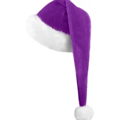 Julhatt Tomtehatt För Vuxna, Plus Lång Julhatt Lyxig Tomtehatt, Julpartyhatt För Män Och Kvinnor, Jultillbehör Lila adult> Huvudbonader