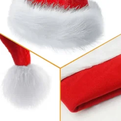 Julhatt, Tomtehatt för vuxna Unisex Sammet Bekväm Extra Tjock Päls Julhatt för Nyår Festlig Premium> Huvudbonader