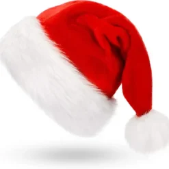 Julhatt Tomtehatt Julhelg Hatt Unisex Sammet Bekväm Julhattar> Huvudbonader