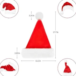 Julhatt Tomtehatt Julhelg Hatt Unisex Sammet Bekväm Julhattar><noscript><img width=