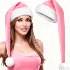 Julhatt, Unisex Plysch Julhatt (rosa)> Huvudbonader