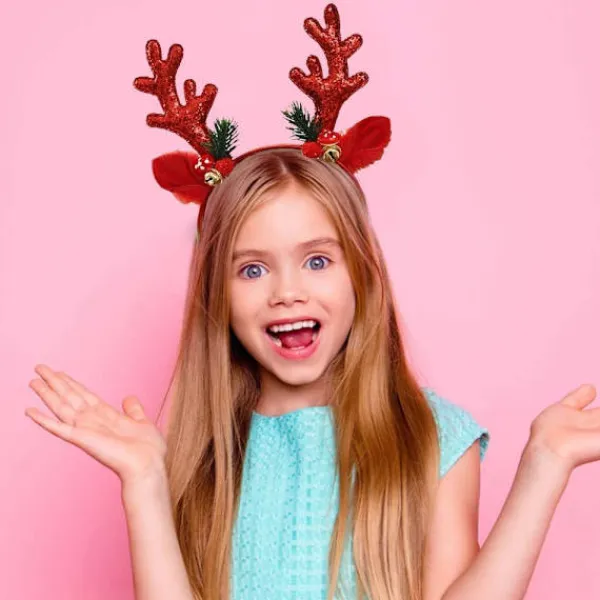 Julhårband, Julglitter Älg Horn Hårband Julhelg Present> Huvudbonader