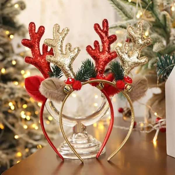 Julhårband, Julglitter Älg Horn Hårband Julhelg Present> Huvudbonader