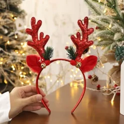 Julhårband, Julglitter Älg Horn Hårband Julhelg Present><noscript><img width=