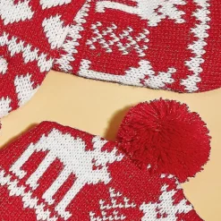 Julhundkostym Mössa Och Stickad Halsduk - Söt Husdjurskostym Tillbehör Varma Vinterkläder För Katt><noscript><img width=