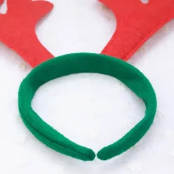 Julhuvudband för vuxna och barn, röda stora renhorn, hårklämma, 3-pack><noscript><img width=