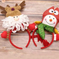 Julhuvudband Plysch Jultomte Huvudbonad Hårbåge Snögubbe Hårbåge><noscript><img width=