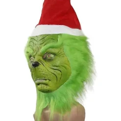 Julmask Deluxe Latex Komedi Film Halloween Party Rekvisita Grön (mask)> Masker