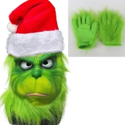 other Julmask och handskar Kostym Geek Stole Halloween Cosplay Grinch och handskar> Masker