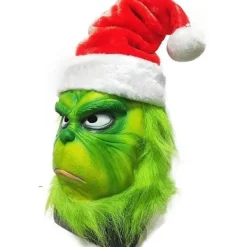 Julmask och handskar Kostym Geek Stole Halloween Cosplay Grinch och handskar Grinch och handskar><noscript><img width=