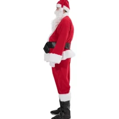 Jultomte kostym 7 delar komplett juldräkt för vuxen Cosplay Jultomte kostym plus tomte xl puls (180-195cm)> Dräkter