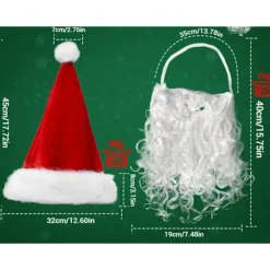 Jultomte Skägg Jultomteluva Jultomtekostym Tillbehör><noscript><img width=