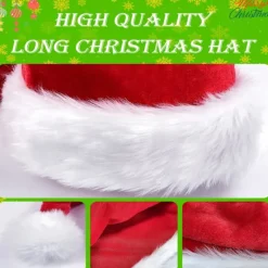 Jultomtehatt för Vuxna Lång Plysch Julhatt för Jul Nyår Festliga Festtillbehör - Lila><noscript><img width=