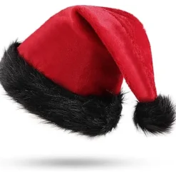 Jultomtehatt för Vuxna, Lyxig Jultomtehatt för Julfest, Tomtedräkt> Huvudbonader