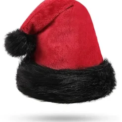 Jultomtehatt för Vuxna, Lyxig Jultomtehatt för Julfest, Tomtedräkt> Huvudbonader