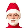 Jultomtehatt i rött och vitt, ullhatt, jul- och nyårsdekoration, julhatt> Huvudbonader